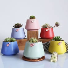 Potters Japanese Style Small Fresh Multi-meat Flower Pots Ceramic Sticky Flower Pots Lovely Ceramic Flower Pots Succulent Plant 2024 - buy cheap