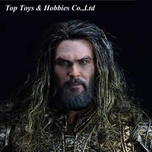 In stock 1/6 Scale Aquaman Head Carved Male Head Sculpt Model with planted hair For 12'' Action Figure Body 2024 - buy cheap