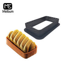 Meibum molde de plástico para ovo, 1 peça de forma retangular, tart, sobremesa francesa, bolo, anel perfurado, cookies e cozinha, moldes de cozimento 2024 - compre barato