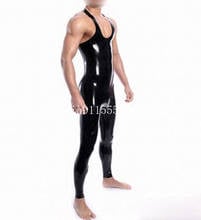 Bodysuit apertado feito à mão do catsuit do látex para homens trajes do dia das bruxas para homens sem zíper 2024 - compre barato