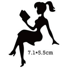 Metal Cutting Dies Girl reading book 2020 New Crafts Stencil For DIY Scrapbooking Paper/photo Cards Making Embossing Die 2024 - buy cheap