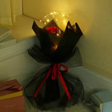 Qixi Bobo Ball Rose Valentine's Day Net red Rose Bobo Ball Bouquet LED Luminous Balloon Holding Flower  062 2024 - buy cheap