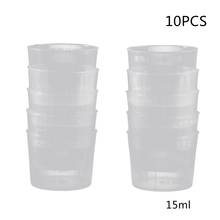 10Pcs 15ml Clear Plastic Measuring Cup Graduated Measure Beaker Measuring Medicine Cups For Lab 2024 - buy cheap