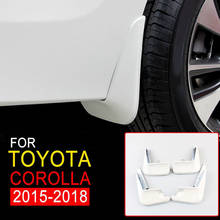 Новые Брызговики для Toyota Corolla 2015-2016-2017-2018, белые Брызговики, брызговики, брызговики, хромированные детали для стайлинга, 4 шт. 2024 - купить недорого