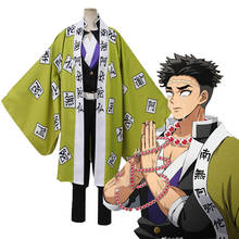 Disfraz de Anime demon slayer, disfraz de kimetsu no yaiba, himejima kyomei, kimono, uniforme, traje de kendo, ropa 2024 - compra barato