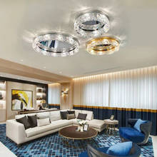 Lámpara de techo LED de lujo para sala de estar, iluminación creativa de cristal de matriz minimalista nórdica para dormitorio y comedor 2024 - compra barato