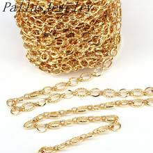 Cadenas de eslabones ovaladas de círculo de oro, accesorio hecho a mano, para hacer joyería, collar DIY, 3 metros 2024 - compra barato