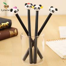 4 PcsMixed Color Lytwtw's Korean Stationery Cute Panda Gel Pen School Office Kawaii Supplies Novel Creative Gift Handles 2024 - buy cheap