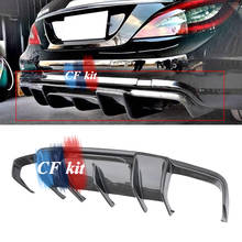 CF Kit Rear Lip Bumper Real Carbon Fiber/Fiberglass For Mercedes-Benz W218 CLS350 CLS63 Spoiler Diffuser Car Styling 2024 - buy cheap