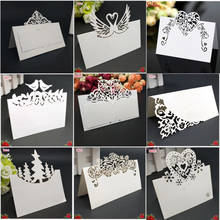 50pcs White Lace Name Place Cards Wedding Decoration Table Name Message Greeting Card Baby Shower Party Supplies Table Decor 5z 2024 - buy cheap