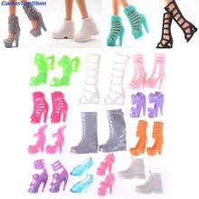 12 пар модных милых красочных разноцветных обуви для кукол с различными стилями детских игрушек 2024 - купить недорого