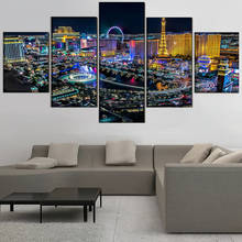 5 Pieces Las Vegas City Landscape Paintings Canvas HD Prints Modular Pictures Wall Art Home Decor Poster Modern paintings Decor 2024 - buy cheap