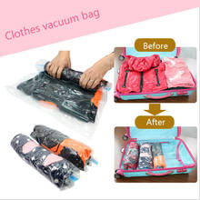 Home Vacuum Bag for Clothes Storage Bag With Valve Transparent Border Foldable Compressed Organizer Space Saving Seal Packet 2024 - compre barato