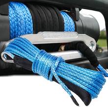 CarBole Blue-Cuerda de Cable de línea de cabrestante sintético, 6mm x 15m, 3,5 t(7700 libras) de capacidad con funda ATV UTV 2024 - compra barato