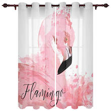 Outdoor Curtains Flamingo Pink Living Room Kitchen Curtain Drape For Patio Garden Gazebo Yard Valance Cutains 2024 - buy cheap