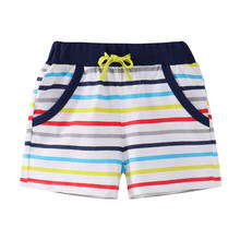 Funnygame-pantalones cortos con bolsillos para niños y niñas, Shorts a rayas, de moda, de verano 2024 - compra barato