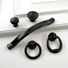 American Style Black Cabinet Handles Solid Aluminum Alloy Kitchen Cupboard Pulls Drawer Knobs Furniture Handle Hardware 2024 - buy cheap