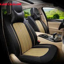 CARTAILOR Seat Cover Set for Mitsubishi Pajero Sport Car Seat Covers & Accessories for Cars Cowhide & PVC Leather Car Styling 2024 - buy cheap
