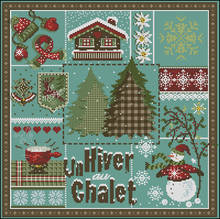 Gold Collection Counted Cross Stitch Kit Cross stitch RS cotton with cross stitch Christmas Snowman and Christmas Tree 2024 - buy cheap