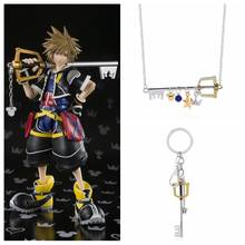 Llavero del Anime Kingdom Hearts Sora Arms, accesorio para Cosplay, collar, accesorios, colgante, regalo para niño y niña, accesorio dorado 2024 - compra barato