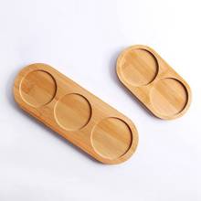 Bamboo Salt And Pepper Shaker Stand Tray Kitchen Storage Holder Pepper Mill Tray Desktop Plate Display Tray Clean Elegant Style 2024 - buy cheap