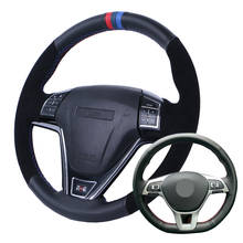 Car Steering Wheel Cover Suede Leather For Golf 7 Mk7 New Polo Jetta Passat B8/Custom Steering Wrap 2024 - buy cheap