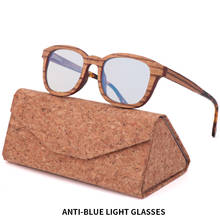 Gafas de madera de cebra Retro Para hombre y mujer, lentes de luz azul Anti-UV, UV400, antirrayos azules, bloqueador de radiación en ordenador 2024 - compra barato
