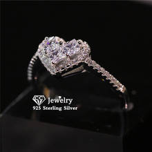 CC Wedding Rings For Women S925 Heart Cubic Zirconia Ring Elegant Bridal Engagement Fine Jewelry Drop Shipping CC714 2024 - buy cheap