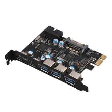 7-Port Pci Expansion Card , Expand Three Usb 3.0 a Ports and Two Usb 3.0 C and Internal Usb 3.0 20-Pin with 15-Pin Power Conne 2024 - buy cheap