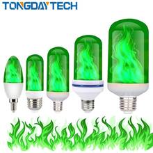 E27 E26 E14 Led Flame Lamp 85-265V Luces Led Decoracion Fire Effect Light Bulb Flickering Lampara Emulation Light Lampada Green 2024 - buy cheap