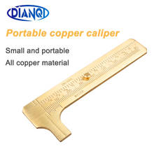 Measure Measurement Tool 0~80mm 3.2 inch Mini Solid Brass Sliding Gauge Double Scale Vernier Golden Caliper Portable Tool 2024 - buy cheap
