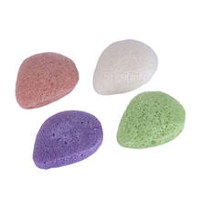 Konjac-esponja exfoliante de 4 colores, esponja Natural para limpieza de Konjac Konnyaku, esponja para lavado de cara, polvo facial, herramientas de maquillaje 2024 - compra barato