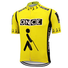 Once, camisa de ciclismo amarela masculina, camiseta de ciclismo mtb, roupa de equipe profissional de ciclismo, roupas esportivas para esportes ao ar livre, roupas de bicicleta 2024 - compre barato