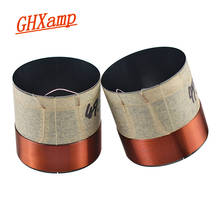 Ghxamp 49.5 núcleo 8ohm baixo bobina de voz cobre redondo duas camadas alumínio para 8 "10" polegada woofer alto-falante bobina acessórios 2 pcs 2024 - compre barato
