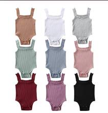 Summer Baby Bodysuits Toddler Baby Boys Girls Sleeveless Knitted Bodysuits Ruffles One-Piece Playsuit Jumpsuit Outfit 0-24M 2024 - buy cheap