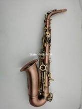 Saxofón Alto Eb Tune, instrumento Musical plano, de bronce rojo, con funda, accesorios, envío gratis 2024 - compra barato