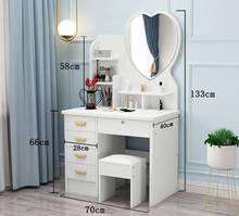 Moderno simples e econômico menina make-up armário de armazenamento de mesa integrado espelho de maquiagem 2024 - compre barato