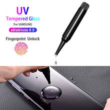 Pegamento de vidrio templado UV para todos los teléfonos móviles, protector de pantalla, cobertura completa, para samsung, iphone, huawei y xiaomi, 3 unidades 2024 - compra barato