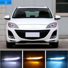 1 Pair For Mazda 3 Mazda3 2010 2011 2012 2013 LED DRL Daytime Running Light Daylight yellow turn Signal fog lamp 2024 - buy cheap