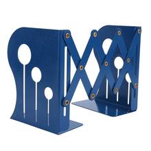 Sujetalibros hierro ajustable libros soporte escritorio resistente antideslizante sujetalibros (azul, pequeño) 2024 - compra barato