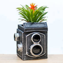 New Vintage Camera Creative Succulents Flower Pot Resin Crafts Home Desktop Ornaments Multi-purpose Potted Home Balcony Garden 2024 - buy cheap
