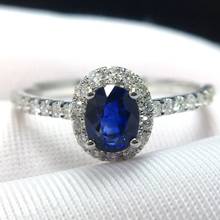 New Female Big Blue Oval Ring Fashion Vintage Wedding Rings For Women Promise Zircon Stone Engagement Ring jewelry gift 2024 - buy cheap