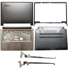Cubierta trasera LCD para portátil Lenovo Flex 2 14, bisel frontal, bisagras, reposamanos, carcasa inferior, gris, 5CB0F76786, novedad 2024 - compra barato