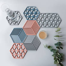 Multifunctional PVC heat-resistant coasters, non-slip placemats, Nordic PVC tea coasters 2024 - buy cheap