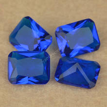 Atacado 3x5 ~ 13x18mm nova pedra de vidro azul profundo formato de enrolamento oito efeito laboratório solto 5a gemas de vidro para joias 2024 - compre barato