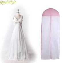 Capas de roupas de tecido-não-tecido, rosa, vestido de casamento, à prova de poeira, vestido formal, roupa, organizador de roupas, bolsa de armazenamento 2024 - compre barato