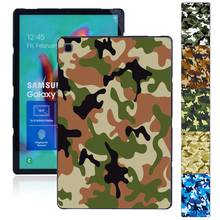 Capa para tablet com estampa camuflada, para samsung galaxy tab s4/tab s5e 10.5 ", tab s6/tab s6 lite 10.4" p610 p615/tab s7 t870 t875 11" 2024 - compre barato