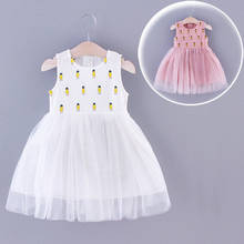40# Costume For Baby Girls Dress Pineapple Print Sleeveless Fruit Net Yarn Princess Dress Tulle Princess Dress Платья Девочек 2024 - buy cheap