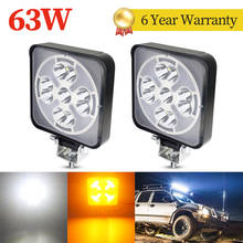 Double Color 12V 24V Car LED Work Light Bar 63W 4X4 Offroad headlight 21SMD  spotlights for SUV ATV motorcycle Flashing 2024 - buy cheap