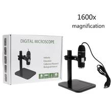 Microscópio profissional digital usb 1000x, 8 leds, 2mp, ampliador, câmera com zoom, suporte para elevador 2024 - compre barato